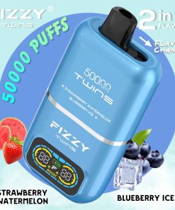 Fizzy Twins 50K Puffs Dual Flavors Disposable Vape Wholesale starawberry watermelon